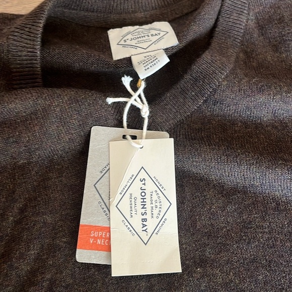 St John bay Super Soft V Neck Sweater Brown Size XXL - Picture 9 of 11